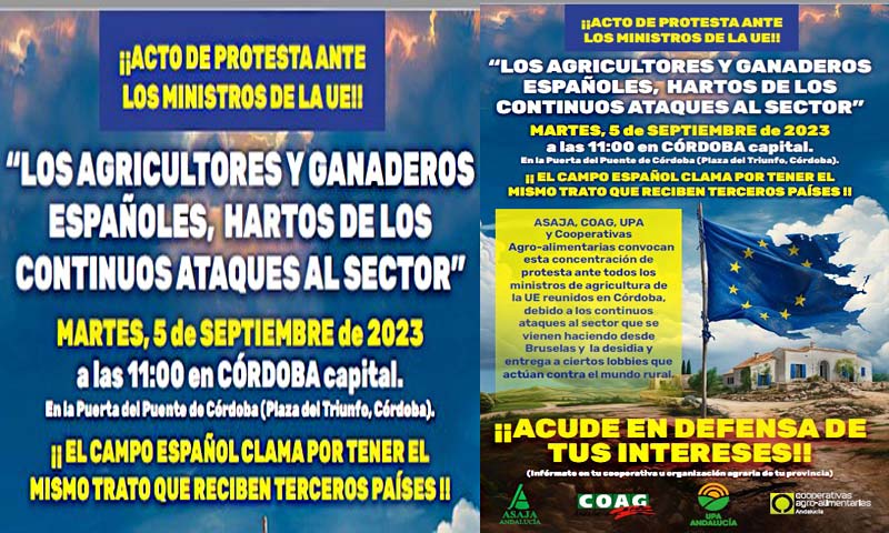 El campo se moviliza el 5 de septiembre en Córdoba contra la política agraria europea