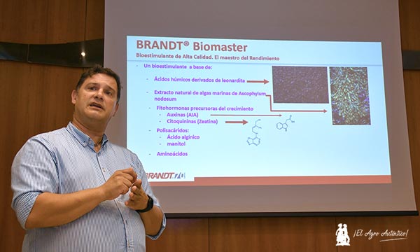 Juan Jesús Maldonado durante la presentación de Biomaster / agroautentico.com