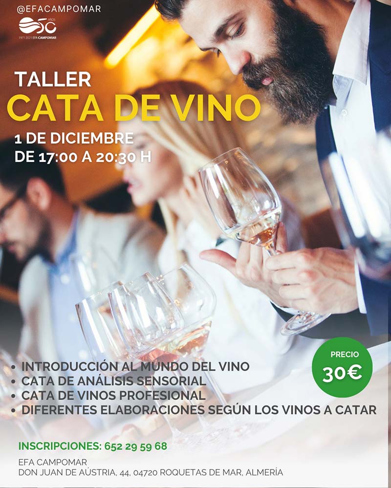Taller de cata de vinos organizado por EFA Campomar-noticias-agroautentico.com