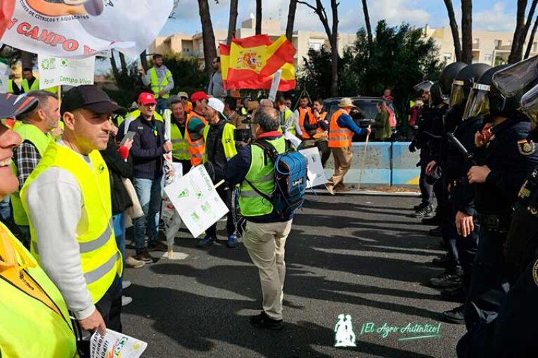 Agricultores bloquean y dejan sin actividad el puerto de Algeciras