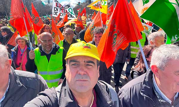 Andrés Góngora, Coag, en las protestas de Madrid / agroautentico.com