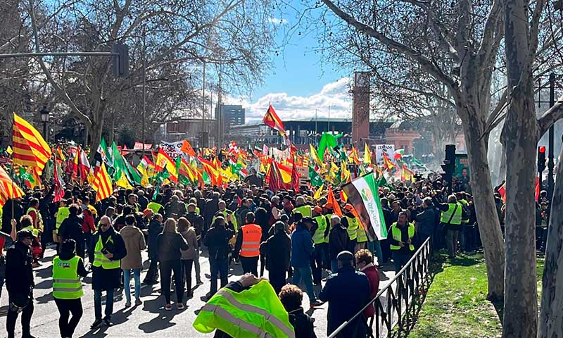La protesta en Madrid bajo el lema ‘El campo exige apoyo, respeto y reconocimiento’