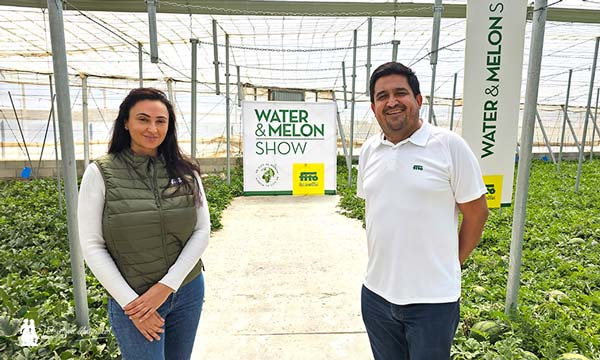 Marylène Goretti y Aaron Blanco en Water & Melon Show de Fitó en Almería / agroautentico.com