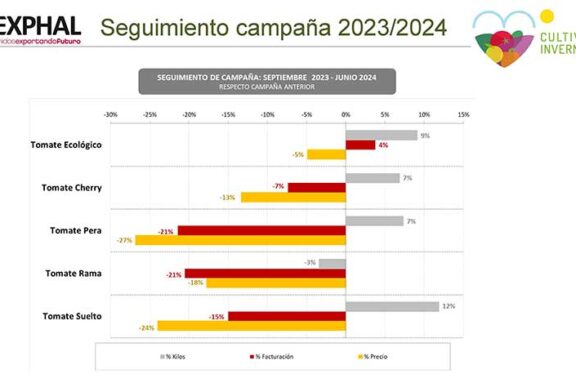 Radiografía del tomate en la última campaña: kilos, precio, ingresos y exportación