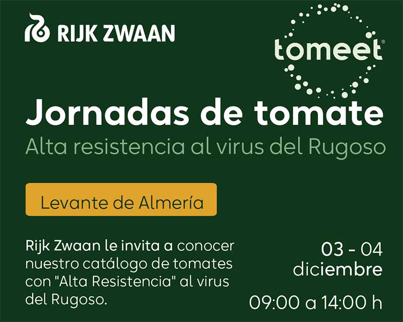 Días 3 y 4 de diciembre. Jornadas de tomate de Rijk Zwaan