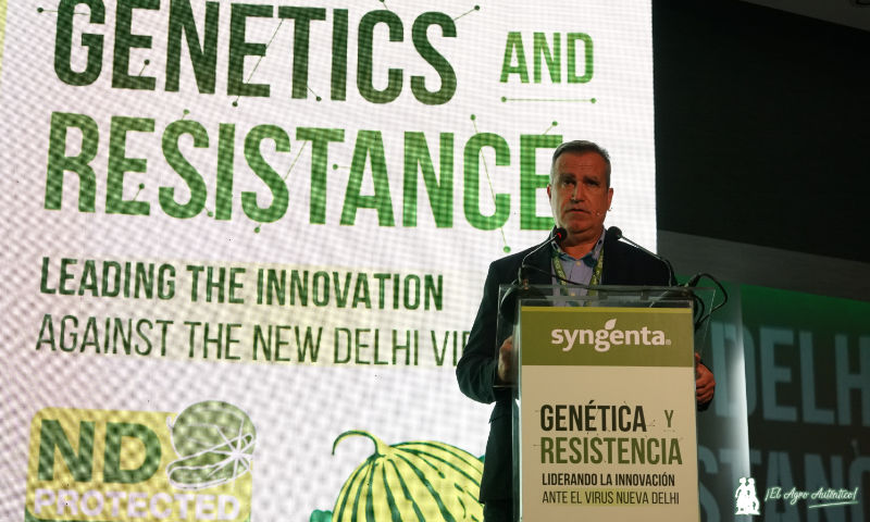 Luis Miguel Fernández, gerente de Coexphal, en el evento de Syngenta en Almerimar / agroautentico.com