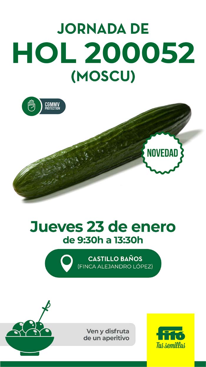 Día 23 de enero. Jornada de pepino de Semillas Fitó