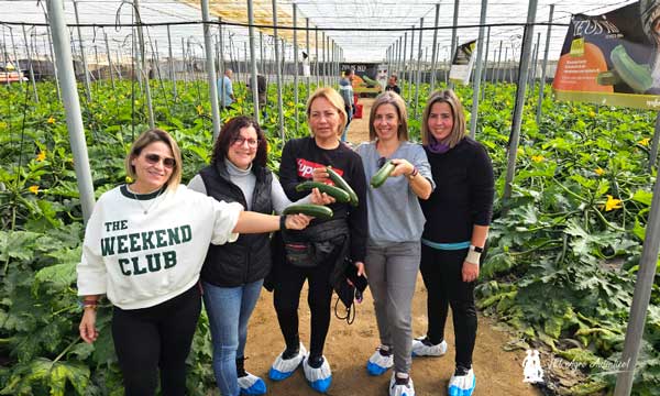 Cinco agricultoras ejidenses: Gema Zamora, Candy López, Almudena Valverde, y las hermanas Noelia y Ana Valverde / agroautentico.com