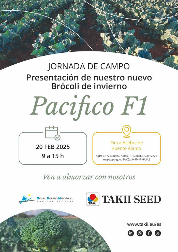 Día 20 de febrero. Jornada de brócoli de Takii Seed