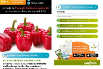 Día 19 de febrero. Jornada de pimiento rojo tardío de Syngenta