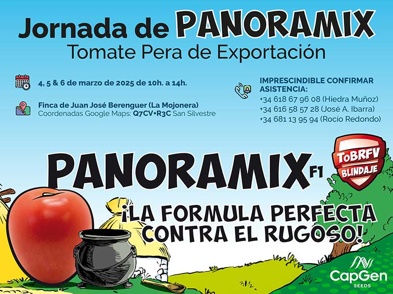 Días 4, 5 y 6 de marzo. Jornadas de nuevo tomate pera de CapGen