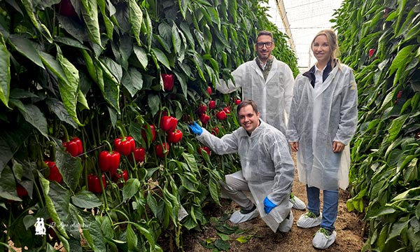 David González, Tania López y Ángel Fernández con Yasser / agroautentico.com