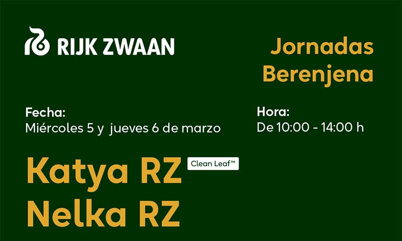 Días 5 y 6 de marzo. Jornadas de berenjena de Rijk Zwaan