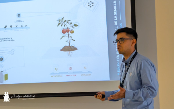 Andrés Cáceres, responsable de nanotecnología de Beyond Seeds, presenta nanoMetic / agroautentico.com