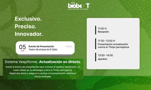 Día 5 de junio. Presentación del sistema Vespiforme de Biobest para control de parvispinus