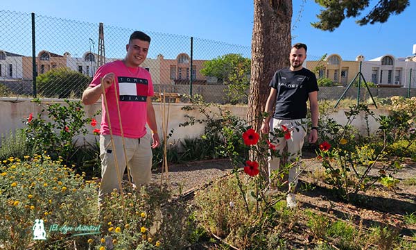 El jardín de la Escuela Familiar Agraria de Aguadulce