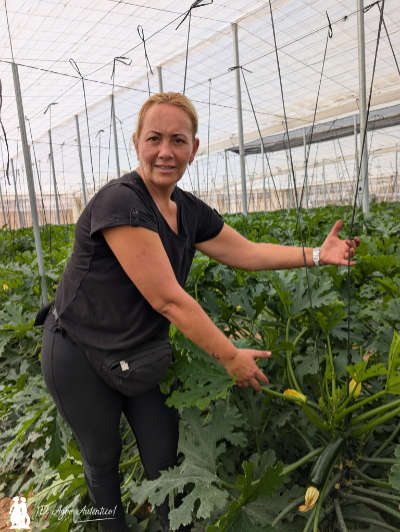 Almudena Valverde lleva seis años como agricultora especialista en cultivo de calabacín de principio a fin de campaña / agroautentico.com
