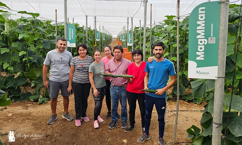 Familia Salas y amigos. Anfitriones de la doble jornada de pepino de Hazera / agroautentico.com