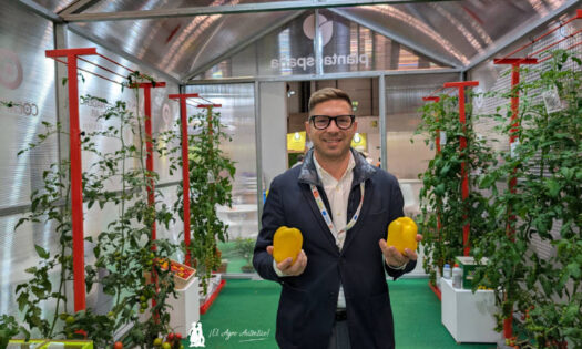 Alberto García en el invernadero de Coexphal expuesto en la reciente feria Expo Sagris en el Ifema de Madrid / agroautentico.com