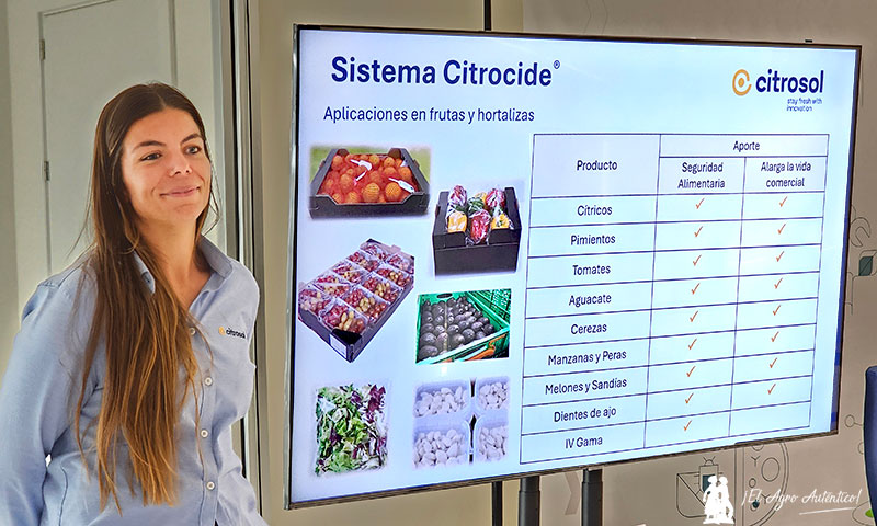 Citrosol enseña en Almería cómo el lavado de tomate y pimiento evita reclamaciones en destino, María Reyes técnico comercial de Citrosol Almeria