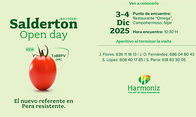 Días 3 y 4 diciembre. Jornadas de tomate pera Salderton de Harmoniz