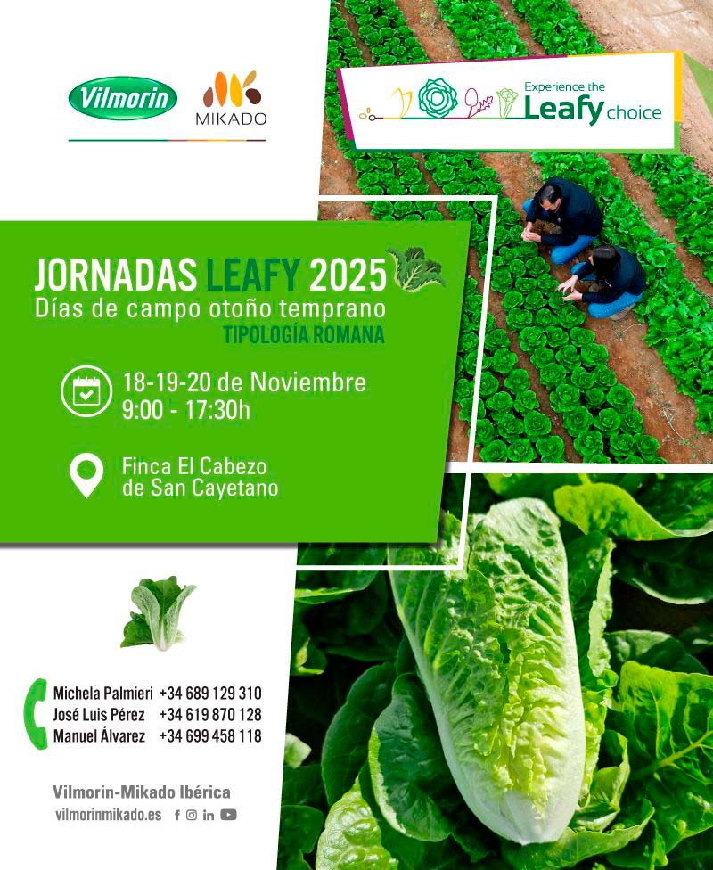 Días 18, 19 y 20 de noviembre. Jornadas Leafy 2025 de Vilmorin Mikado