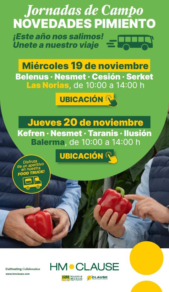 Días 19 y 20 de noviembre. Jornadas de pimiento de HM.Clause