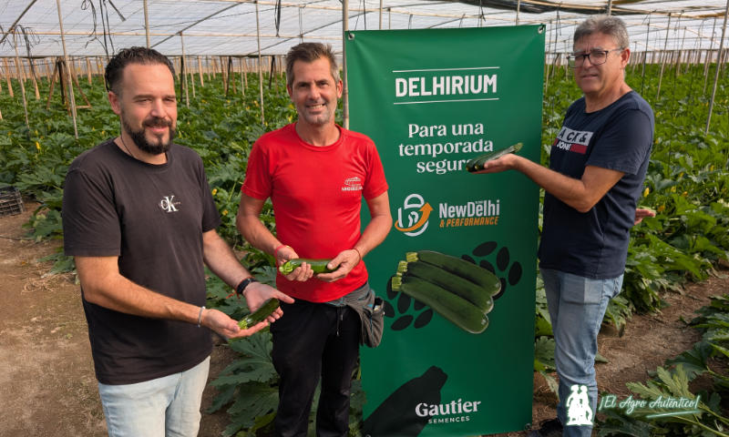 Los Martínez, Manuel y Antonio, con el agricultor Miguel Ángel Reyes/ agroautentico.com