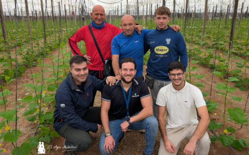 De izquierda a derecha. Arriba. Tomás, Pepe y Pablo López. Abajo. Gaspar López, Ramón López y José Alejandro Ruiz / agroautentico.com