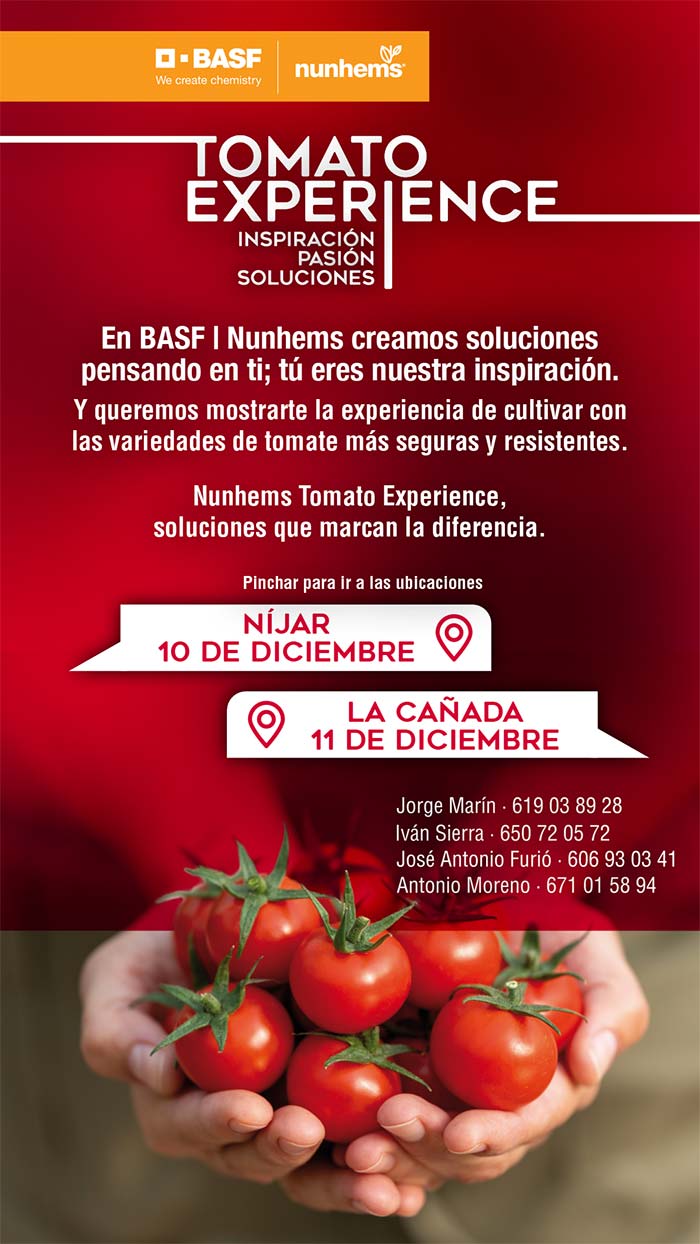 Días 10 y 11 de diciembre. Nunhems Tomato Experience