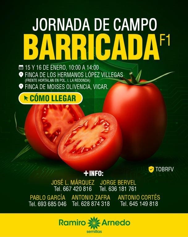 Día 15 y 16 de enero. Jornada de tomate pera de Ramiro Arnedo