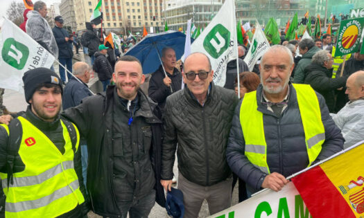 Jesús Fuentes, presidente de UNA, en la tractorada de Unión de Uniones en Madrid / agroautentico.com