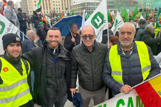 Tabla reivindicativa de la tractorada en Madrid