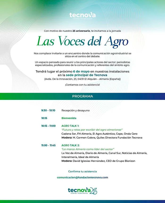 El Agro Auténtico en 'Las Voces del Agro' en el 25 aniversario de Tecnova