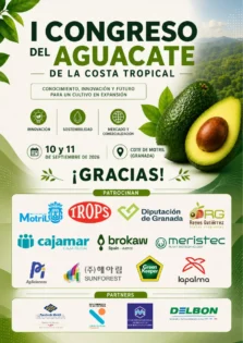 Días 10 y 11 de septiembre. I Congreso del Aguacate de la Costa Tropical en Motril