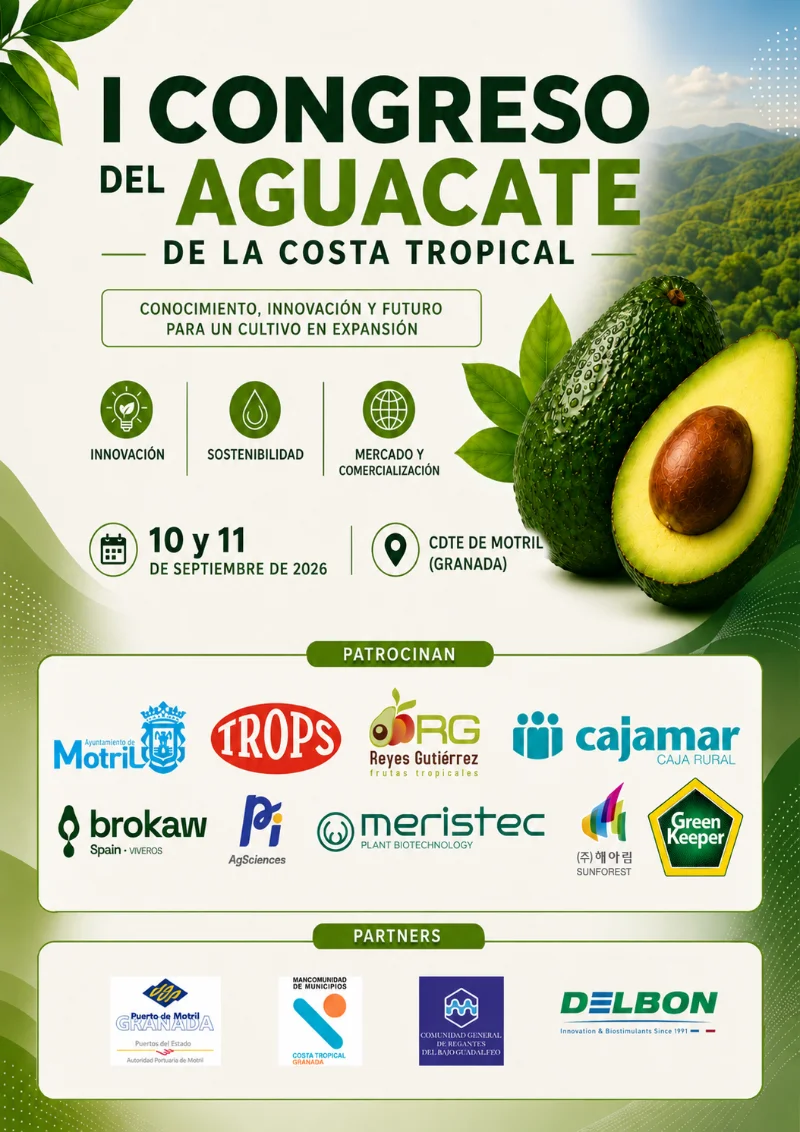 Días 10 y 11 de septiembre. I Congreso del Aguacate de la Costa Tropical en Motril