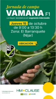 Día 15 de octubre. Jornada de calabacín Vamana de HM.Clause