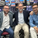 José Antonio Arcos, David Baños y Alberto García en los estudios de 7TV en Aguadulce / agroautentico.com