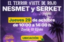 Día 29 de octubre. Jornada de pimiento Nesmet y Serket de HM.Clause